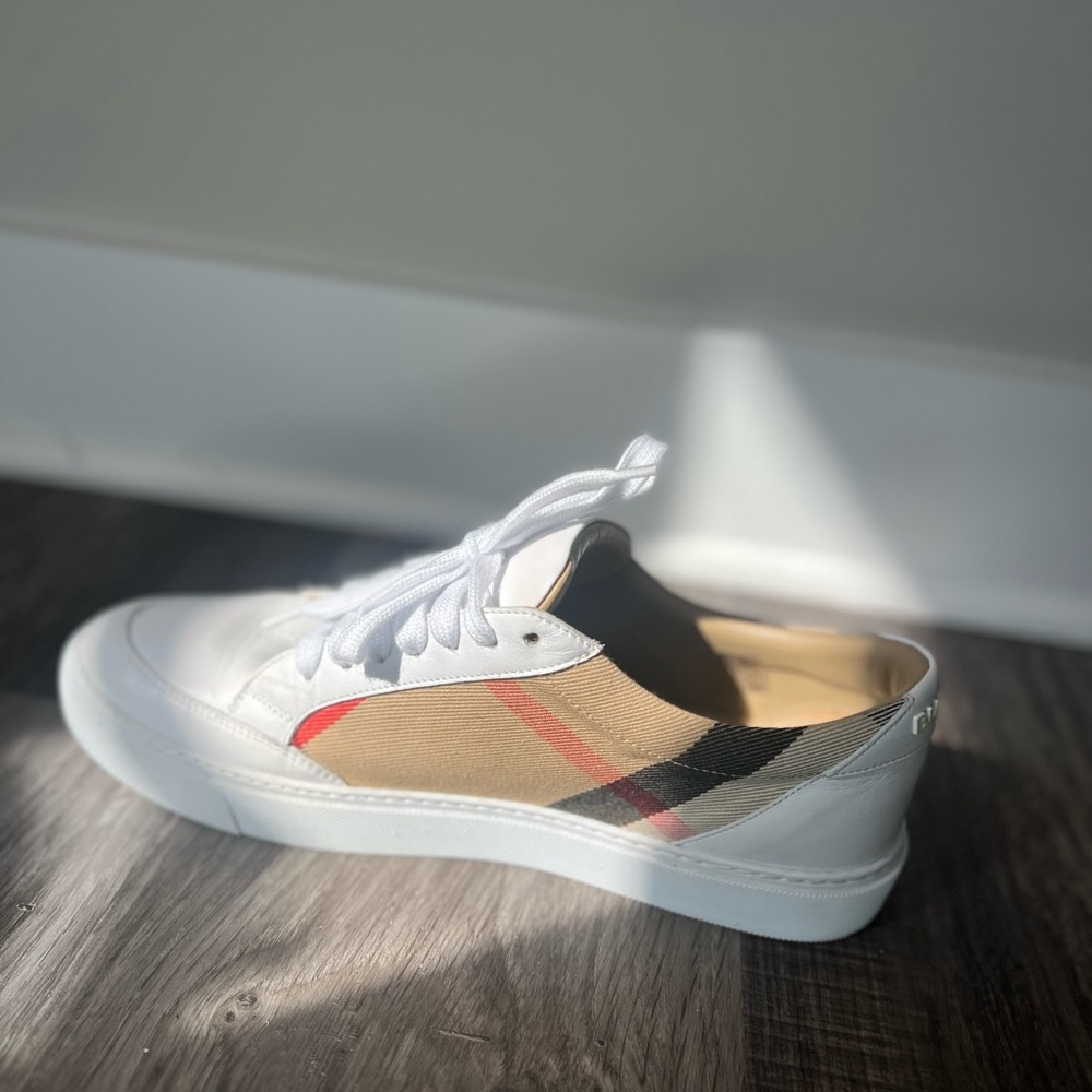 House Check and Leather Sneakers - Picture 7 of 11
